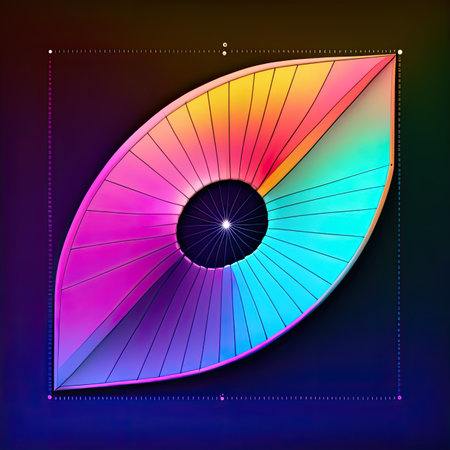 Abstract background with colorful pie chart.の素材