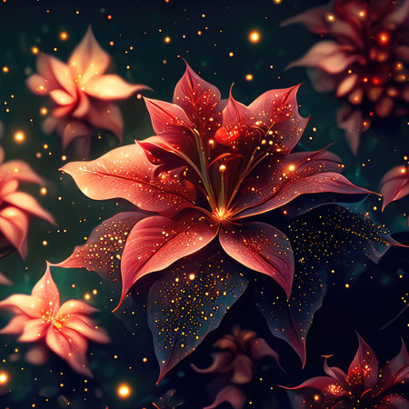 Beautiful floral background with lily flowers.の素材