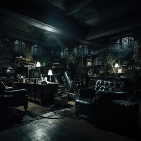 Interior of a vintage barber shop.の素材