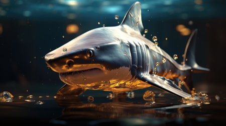 Shark in the water.の素材