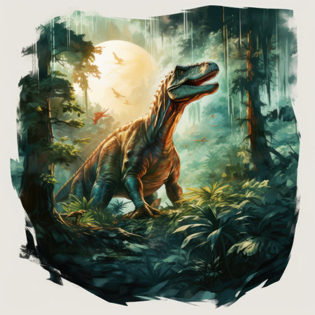 Dinosaur in the forest.の素材