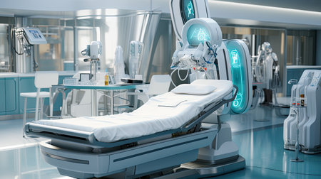 Medical equipment in modern hospital.の素材
