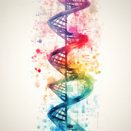 DNA molecule structure. Science and technology background.の素材