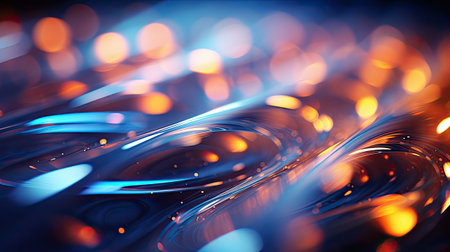 abstract background with smooth lines and bokeh defocused lightsの素材