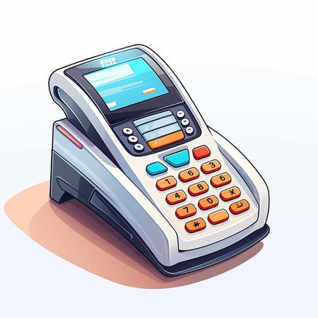 Payment terminal Isolated on white background.の素材
