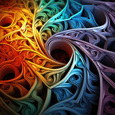 Abstract fractal. Fractal art backgroundの素材