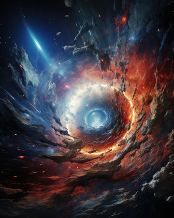 Galaxy in outer space. Abstract space background.の素材