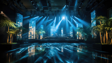 Stage lights, Stage Spotlight, Stage Backgroundの素材