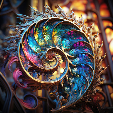 Macro closeup of fractal flowerの素材