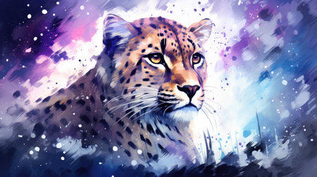 Colorful leopard.の素材