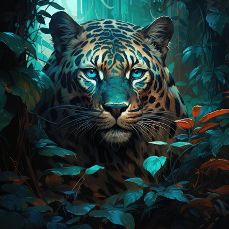 Leopard in the jungle. Animal in the forest.の素材