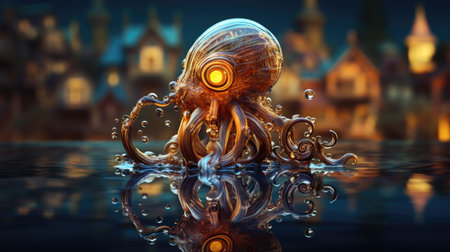 Octopus in the water.の素材