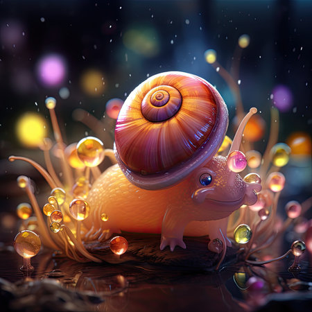 Snail in the rain.の素材