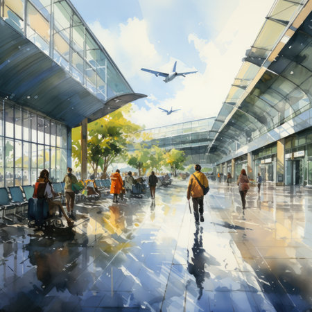 Airport terminal. Travel and tourism concept.の素材