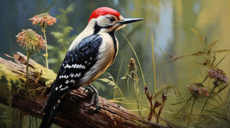 Great spotted woodpeckerの素材