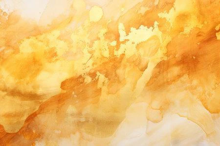 abstract yellow watercolor background, hand painted with watercolorsの素材