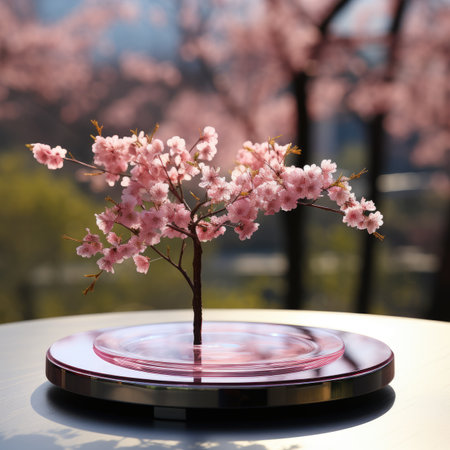 cherry blossom tree on the tableの素材