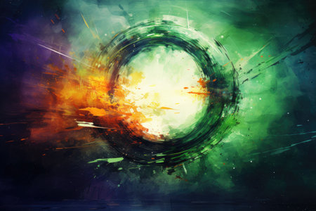 Abstract colorful explosion in spaceの素材