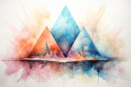 Abstract colorful watercolor background.の素材