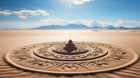 Oasis in the middle of the desert.の素材