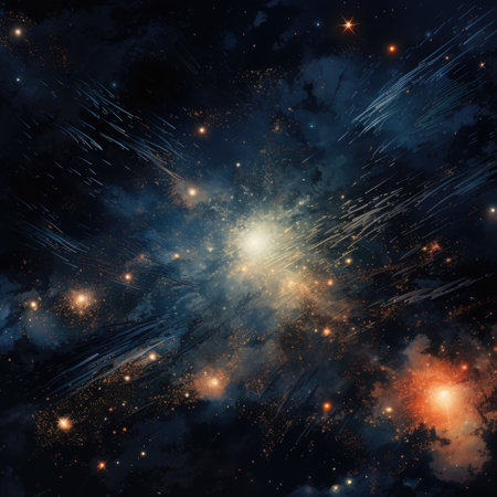 Stars of a planet and galaxyの素材