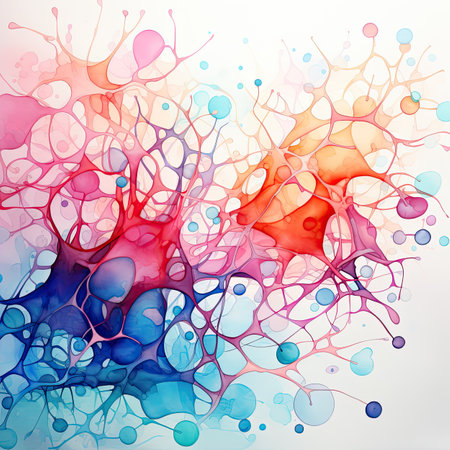 Abstract background with watercolor splashes.の素材