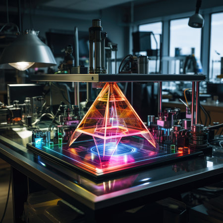 a scientific experiment in the laboratory. Scientific background.の素材