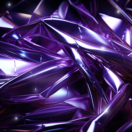 abstract metallic surface with wavy lines in violet colorの素材