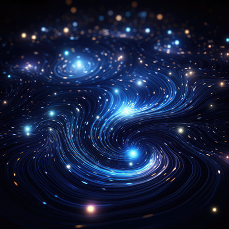 Abstract background, shiny space, futuristic wavyの素材
