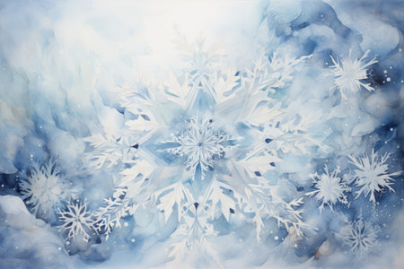 Winter background with snowflakes. Christmas background with snowflakesの素材