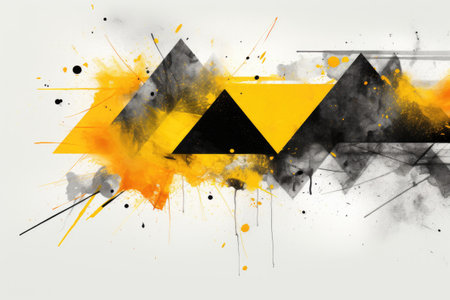 Flag of Saint Lucia in a grunge style. Abstract grunge backgroundの素材