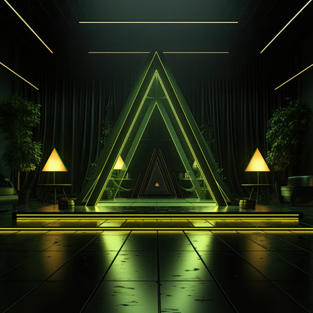 an interior of a living room with a fireplaceの素材