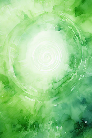 Abstract green watercolor background.の素材