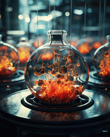 Science laboratory research and development concept.の素材