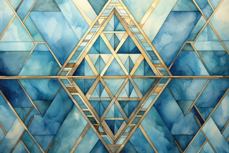 a blue marble background with geometric ornamentsの素材