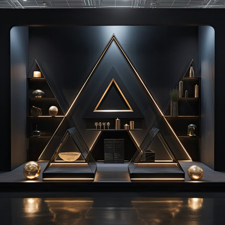 modern luxury interior design with golden and black wallの素材