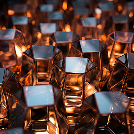 abstract background of glass cubes.の素材