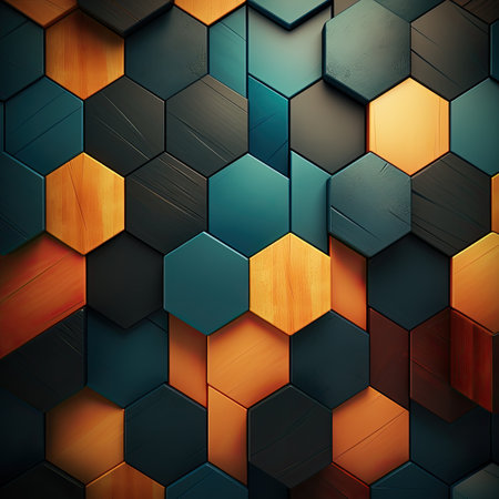 Hexagon abstract background.の素材