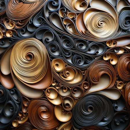 abstract background with brown, black and brown layersの素材