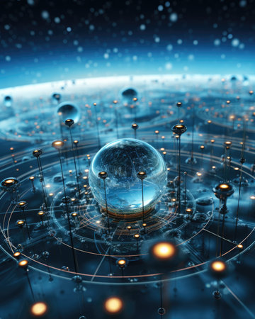 Earth planet in the space.の素材