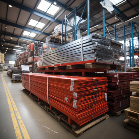 Industrial and industrial warehouse.の素材