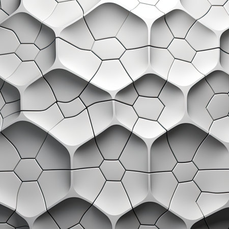 pattern of white hexagons.の素材