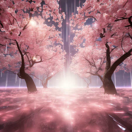 Cherry blossom background, pink colorの素材