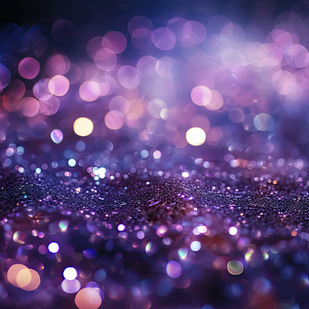 glitter vintage lights background. silver, blue and purple. de-focusedの素材