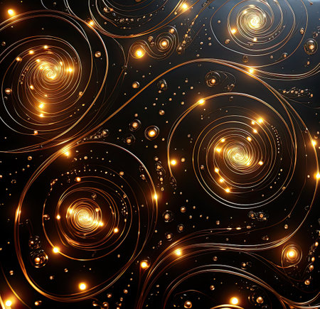 Abstract background with golden spiral.の素材
