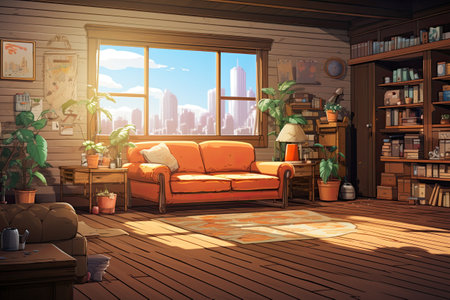 Interior of the living room.の素材