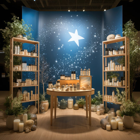 a lot of cosmetic products and candlesの素材