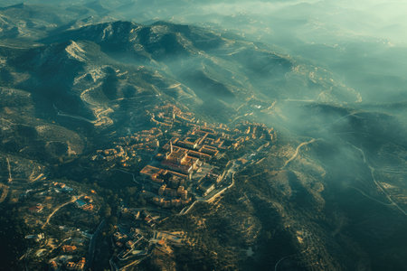 Aerial view of the cityの素材