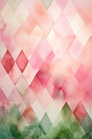 Abstract watercolor background. Watercolor geometric pattern. Watercolor texture.の素材