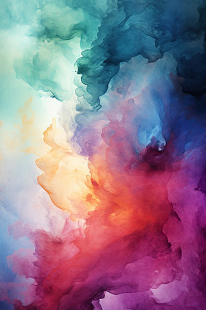 Watercolor Colorful abstract backgroundの素材